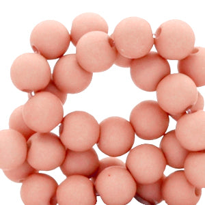 100 stuks acryl kralen bruin roze - 4mm