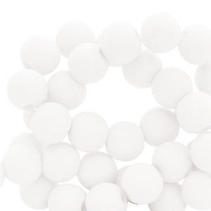 100 stuks acryl kralen wit - 4mm