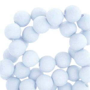 50 stuks acryl kralen blauw - 6mm