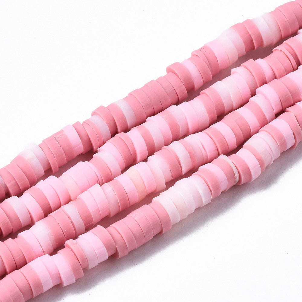 40cm Streng Katsuki polymeer kralen Roze Mix - 4mm