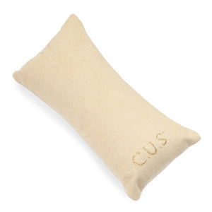 (per stuk) Sieraad display kussentje velvet C.U.S® beige - 14x6cm