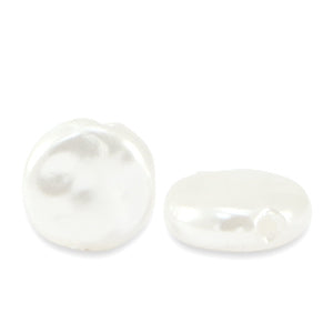 5 stuks Imitatie Zoetwaterparel munt wit - 8x8mm