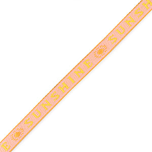 (per meter) "Sunshine" lint geel roze - 10mm
