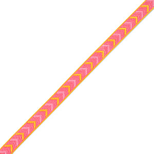 (per meter) Pijlen lint geel roze - 10mm