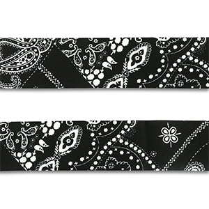 (per 50cm) Bandana strook zwart wit - 40mm