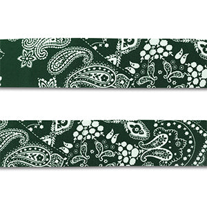 (per 50cm) Bandana strook donker groen wit - 40mm