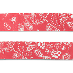 (per 50cm) Bandana strook diep roze wit - 40mm