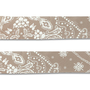 (per 50cm) Bandana strook bruin wit - 40mm