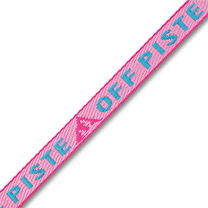 (per meter) "Off Piste" lint roze blauw - 10mm