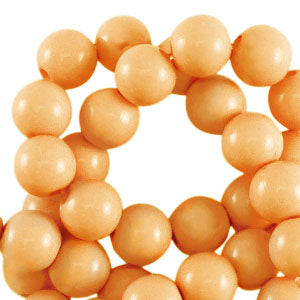 (per stuk) Grote ronde acryl kralen shiny oranje - 18mm