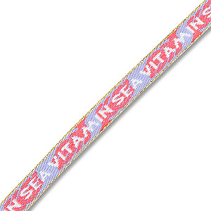 (per meter) BY31® "Vitamin sea" lint rood wit goud - 10mm