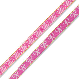 (per meter) BY31® Strikjes lint roze goud - 10mm