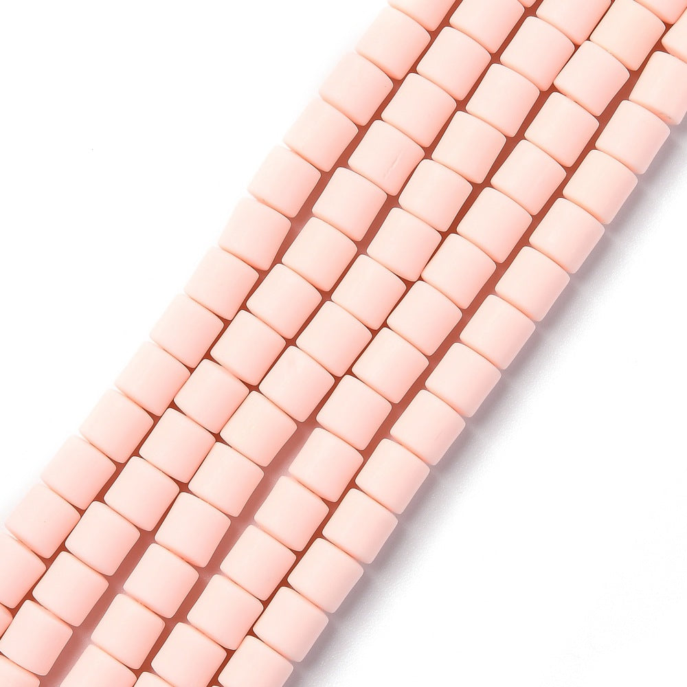 10 stuks Polymeer kralen licht roze - 6mm
