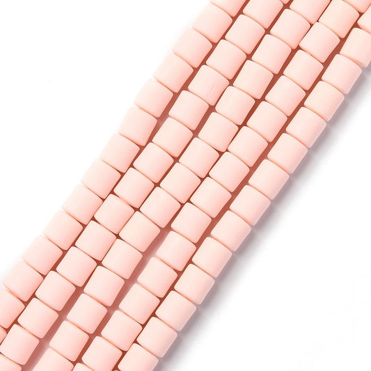 10 stuks Polymeer kralen licht roze - 6mm