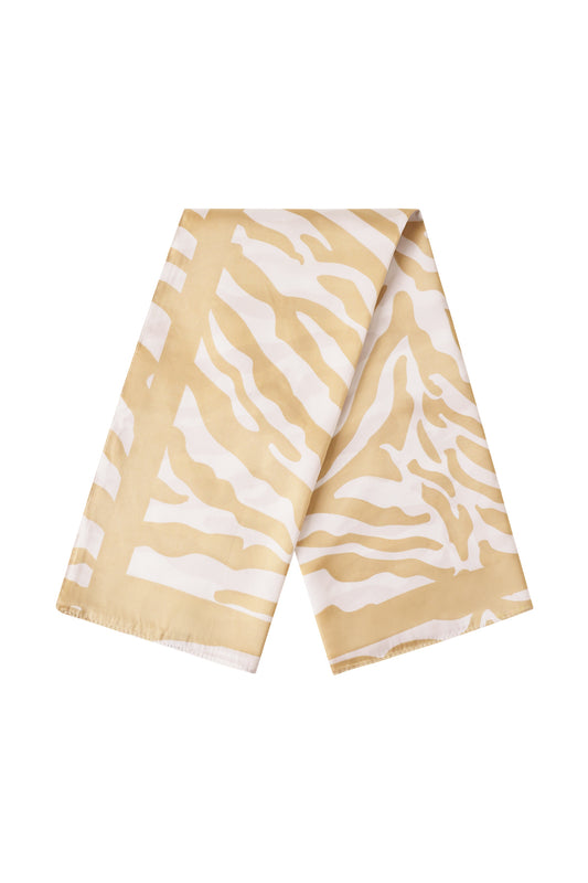 (per stuk) Bandana sjaal zebra beige - 70x70cm