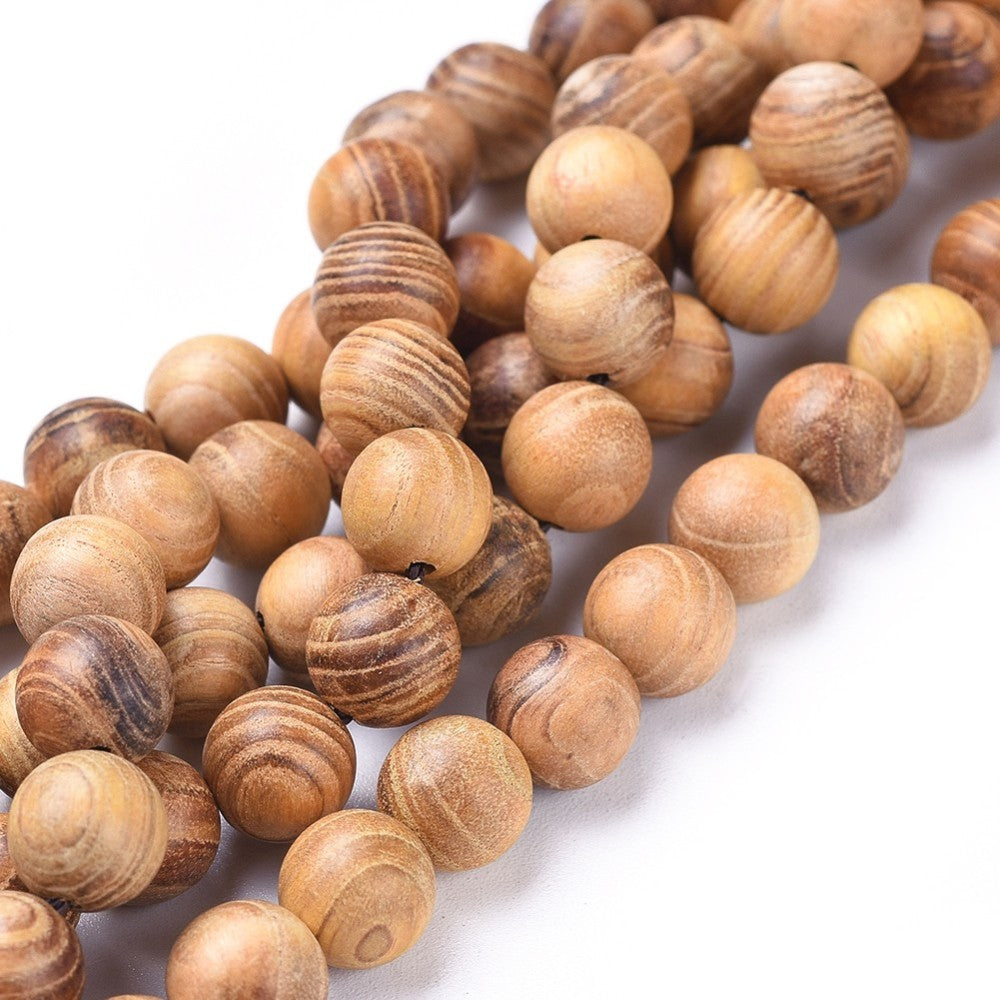 (49 stuks) Houten kralen streng burlywood - 8mm