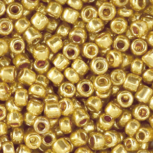 7gram Rocailles kraal shine goud - 3mm
