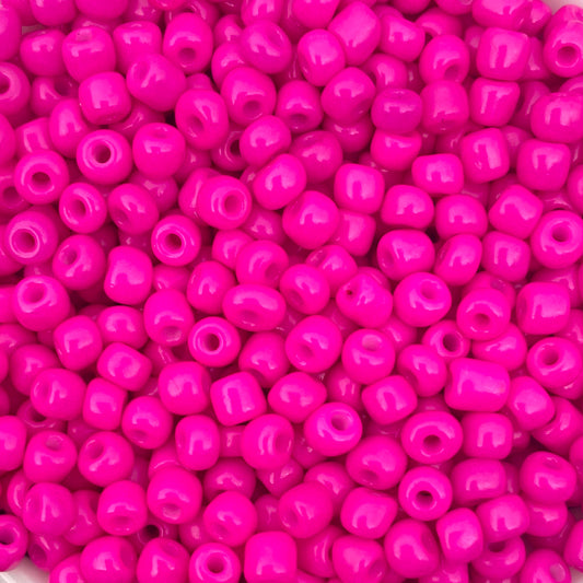 7gram Rocailles kraal neon fuchsia roze - 4mm