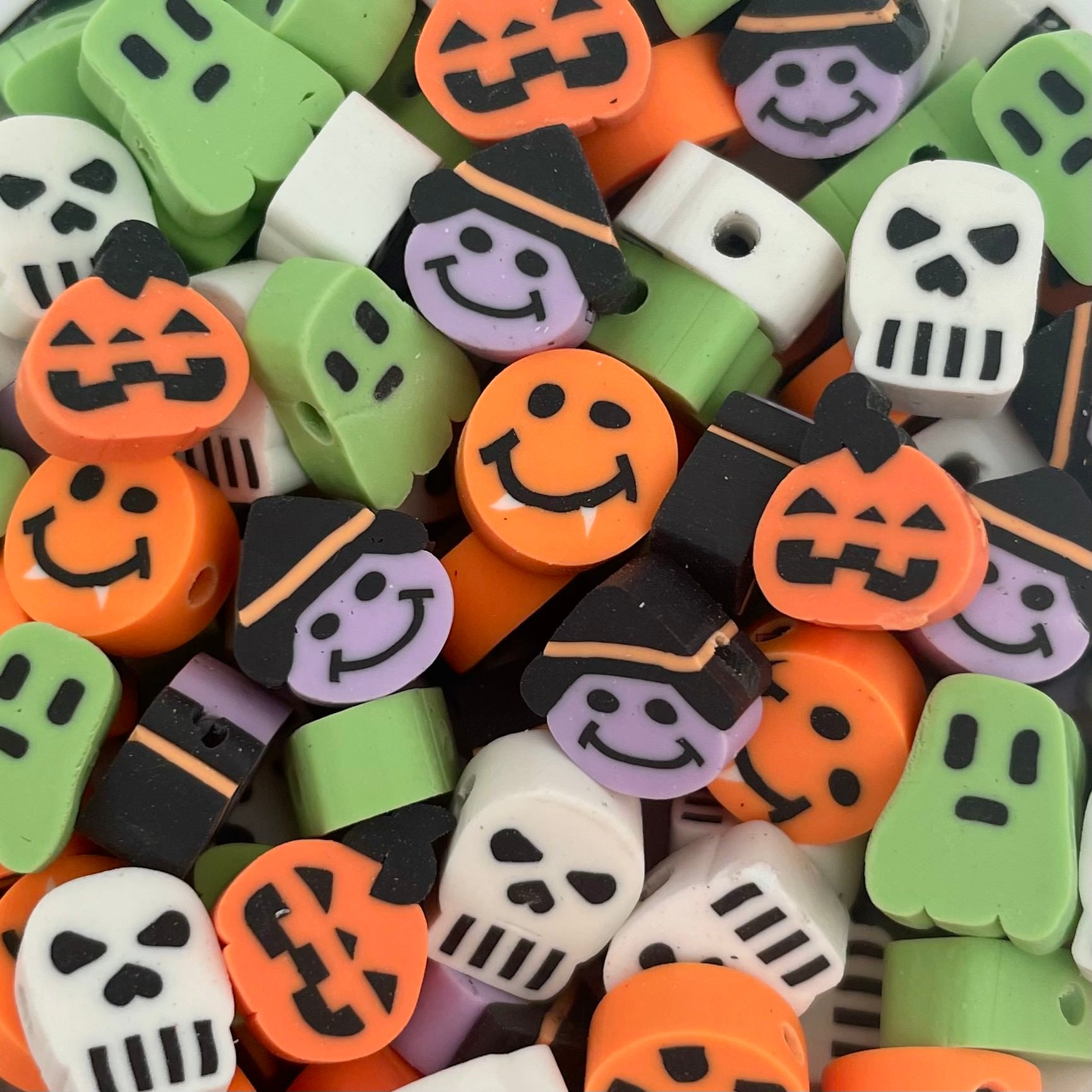 5 stuks Verschillende Polymeer Halloween kralen - 10mm (2)