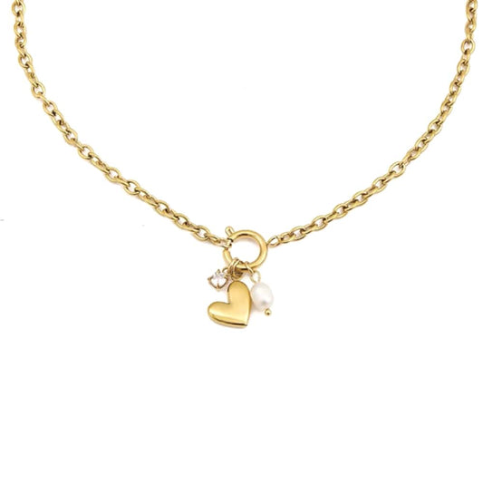 Heart twinkling ketting goud