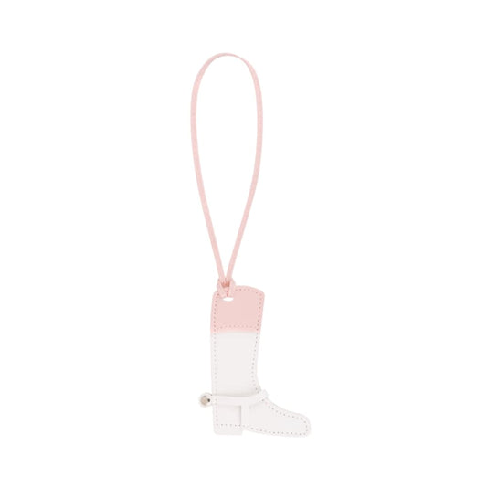 (per stuk) Bag charm laars wit - 7x10cm
