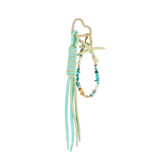 (per stuk) Bag charm sea vibe blauw - 27cm