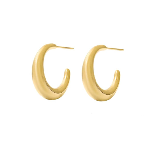 Hoops oorbel goud