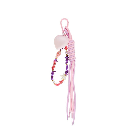 (per stuk) Bag charm sea love roze - 30cm
