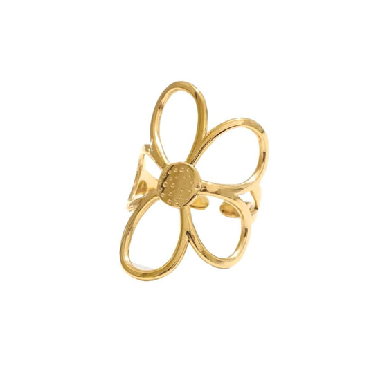 Flower ring goud
