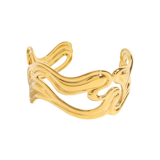 Shaped bangle goud