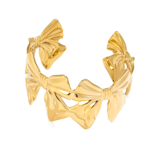 Bow bangle goud