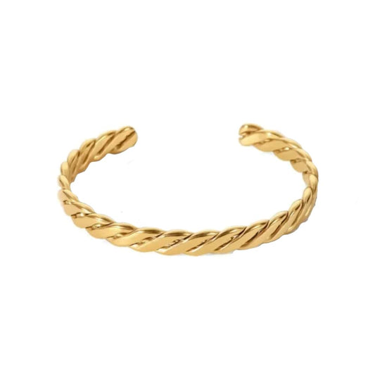 Twisted bangle goud