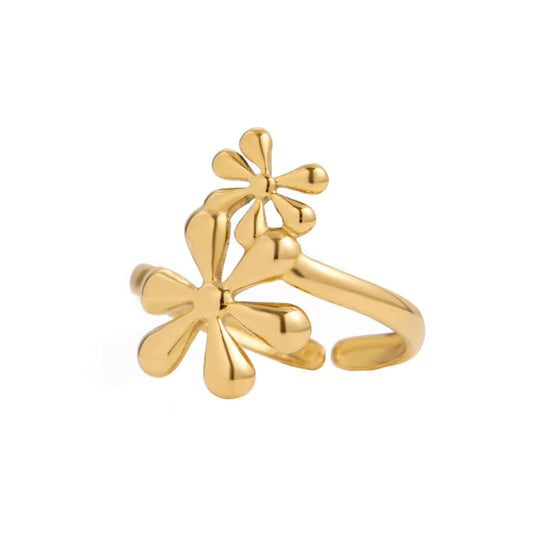 Mini flower ring goud