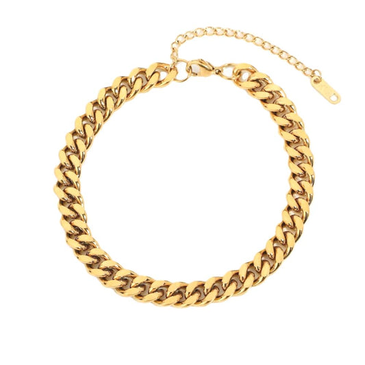 Chunky chain armband goud