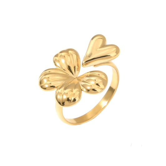 Klaver ring goud