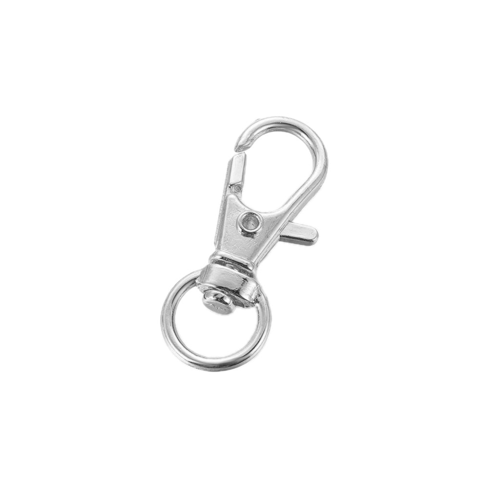 (per stuk) Sleutelhanger clip zilver - 30,5x11mm