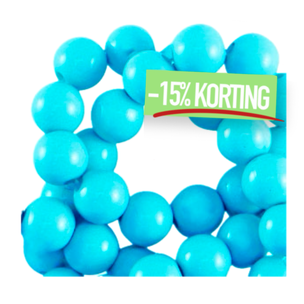(per stuk) Grote ronde acryl kralen shiny vanilla geel - 18mm