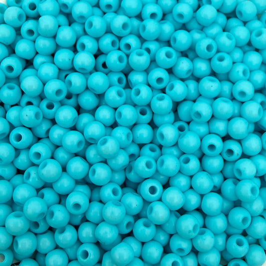 100 stuks acryl kralen shiny blauw - 4mm