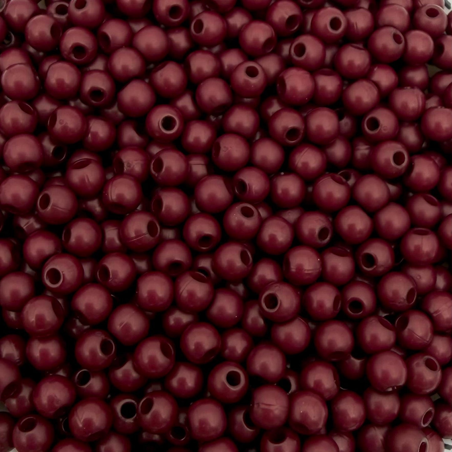 100 stuks acryl kralen shiny bordeauxbruin - 4mm