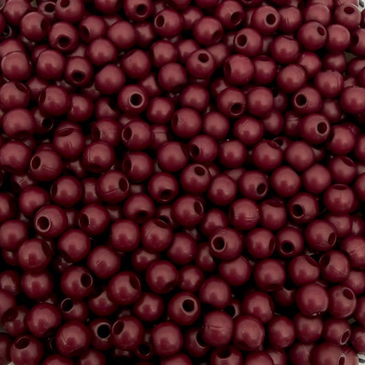 100 stuks acryl kralen shiny bordeauxbruin - 4mm