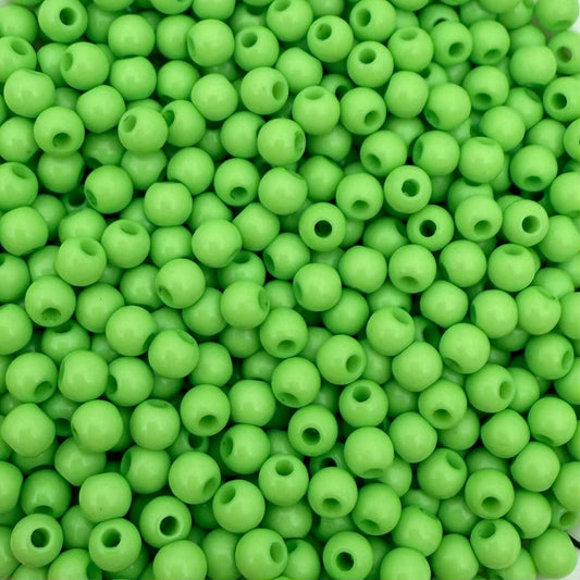 100 stuks acryl kralen shiny groen - 4mm