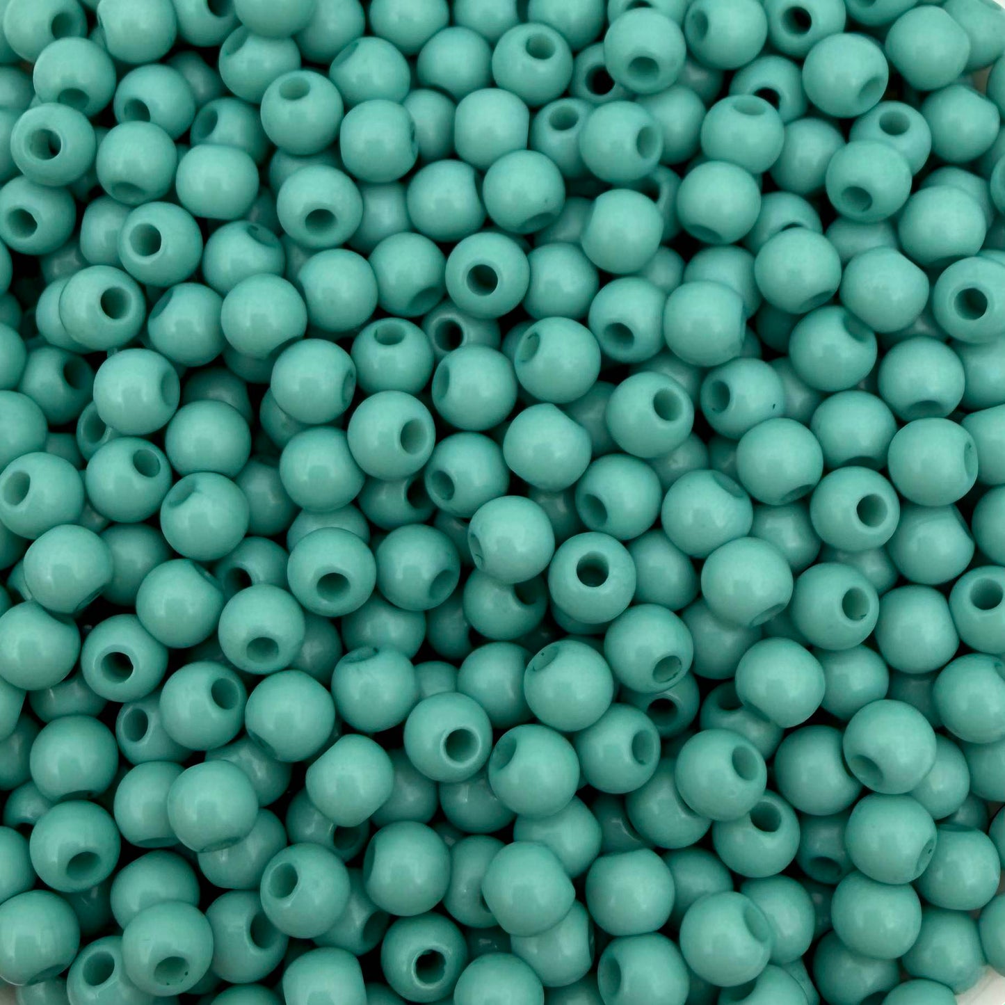 100 stuks acryl kralen shiny groenblauw - 4mm