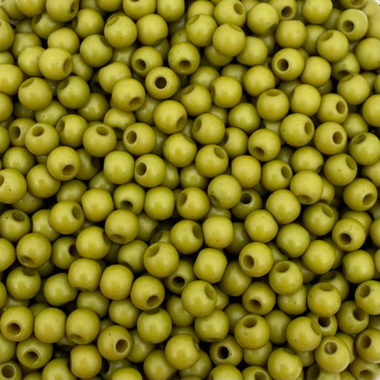 100 stuks acryl kralen shiny legergroen - 4mm