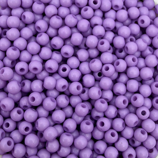 100 stuks acryl kralen shiny paars - 4mm