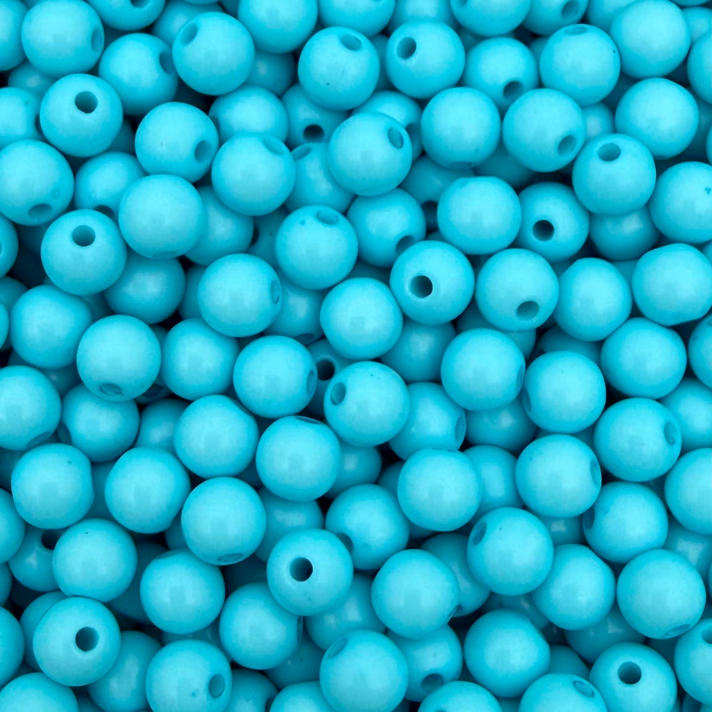 50 stuks acryl kralen shiny blauw - 6mm