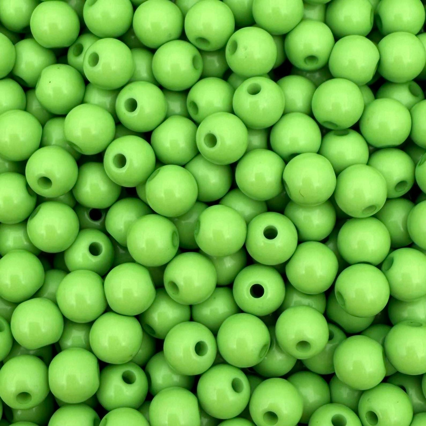 50 stuks acryl kralen shiny groen - 6mm