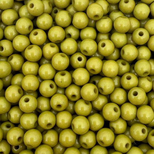 50 stuks acryl kralen shiny legergroen - 6mm