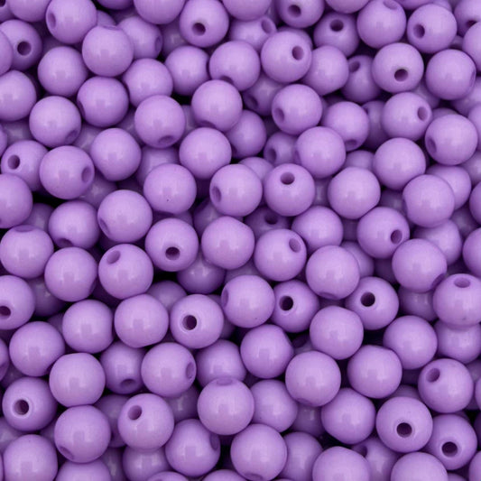 50 stuks acryl kralen shiny paars - 6mm