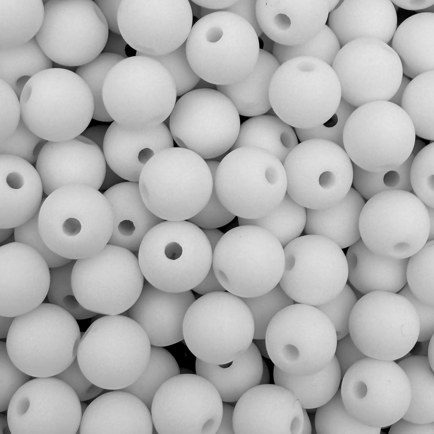 50 stuks acryl kralen mat wit - 8mm
