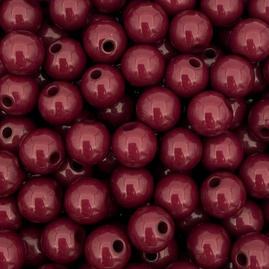 50 stuks acryl kralen shiny bordeauxbruin - 8mm